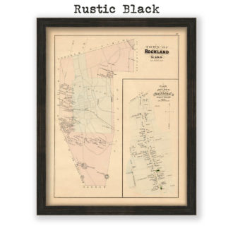 Rockland, Massachusetts Antique Map Reproduction