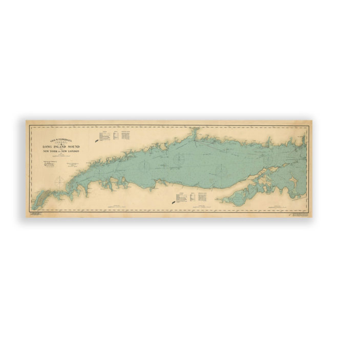 Long Island Sound, New York Antique Map Reproduction