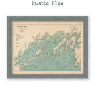 Casco Bay, Maine Antique Nautical Chart Reproduction