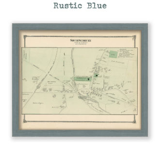 South Sudbury Village, Massachusetts Antique Map Reproduction