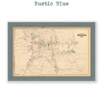 Rockland Village, Massachusetts Antique Map Reproduction