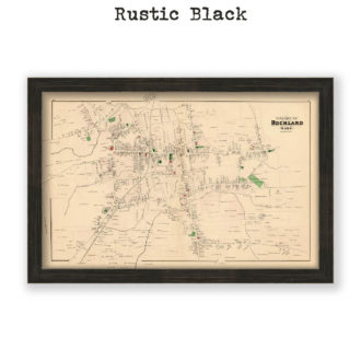 Rockland Village, Massachusetts Antique Map Reproduction