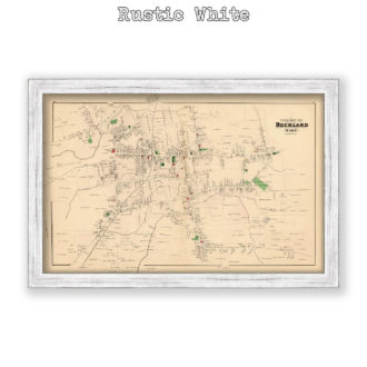 Rockland Village, Massachusetts Antique Map Reproduction