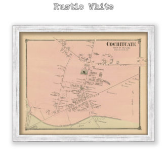 Cochituate Village - Wayland, Massachusetts Antique Map Reproduction