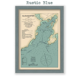 Gloucester Harbor, Massachusetts Antique Nautical Chart Reproductional