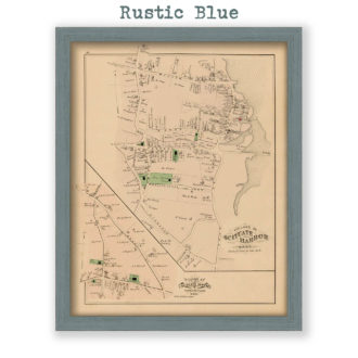 Scituate Harbor Village, Massachusetts Antique Map Reproduction