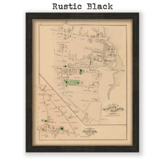 Scituate Harbor Village, Massachusetts Antique Map Reproduction