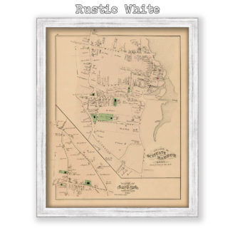 Scituate Harbor Village, Massachusetts Antique Map Reproduction