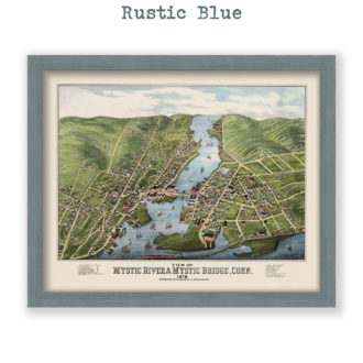 Mystic, Connecticut Antique Map Reproduction