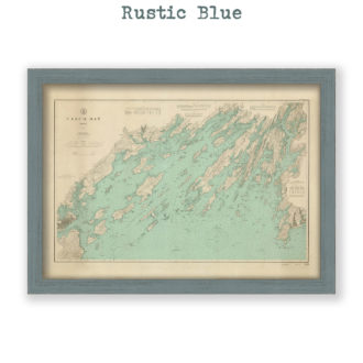 Casco Bay. Maine Antique Nautical Chart Reproduction