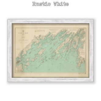 Casco Bay. Maine Antique Nautical Chart Reproduction