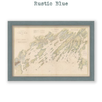 Casco Bay, Maine Antique Nautical Chart Reproductional