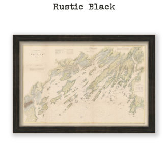 Casco Bay, Maine Antique Nautical Chart Reproductional