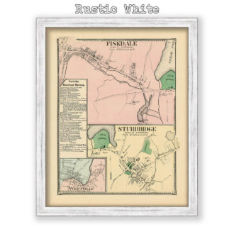 Sturbridge Villages, Massachusetts Antique Map Reproduction