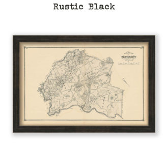 Newwton, Massachusetts Antique Map Reproduction