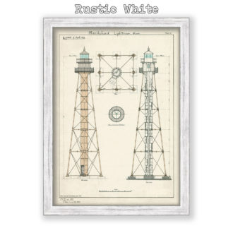 Marblehead,Massachusetts Light Tower Antique Architectural Plan Reproduction