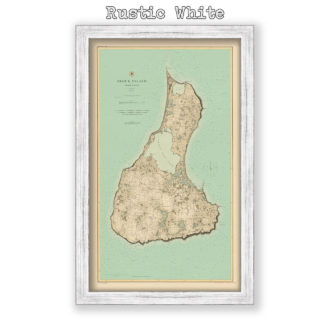 Block Island, Rhode Island Antique Map Reproduction