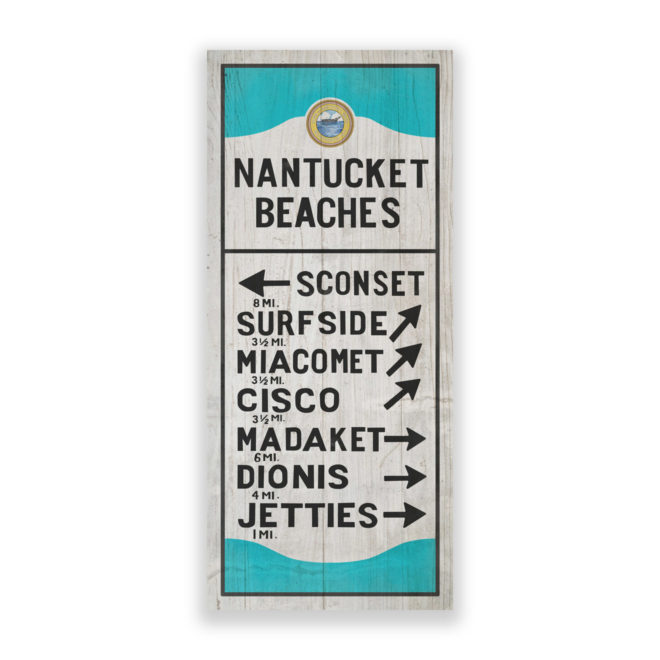 Nantucket Beach Direction Sign Print on Fine Art Paper