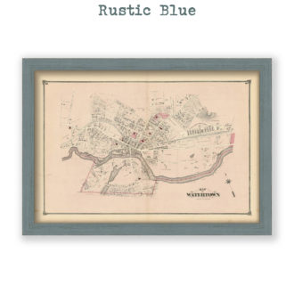 Watertown Village, Massachusetts Antique Map Reproduction