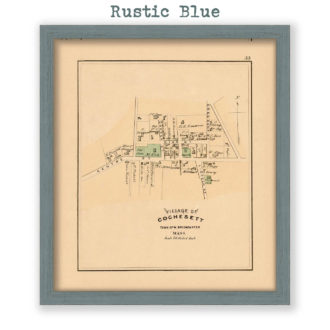 Cochesett Village, West Bridgewater, Massachusetts Antique Map Reproduction