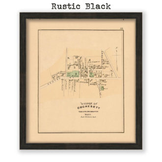 Cochesett Village, West Bridgewater, Massachusetts Antique Map Reproduction