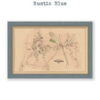 Whitman/South Abington Village, Massachusetts Antique Map Reproduction