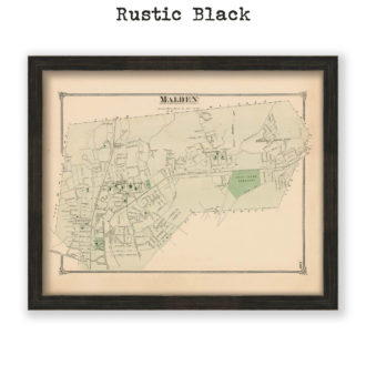 Malden, Massachusetts Antique Map Reproduction