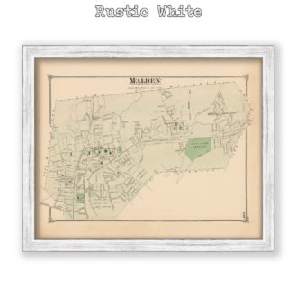 Malden, Massachusetts Antique Map Reproduction