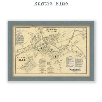 Webster Villages, Massachusetts Antique Map Reproduction