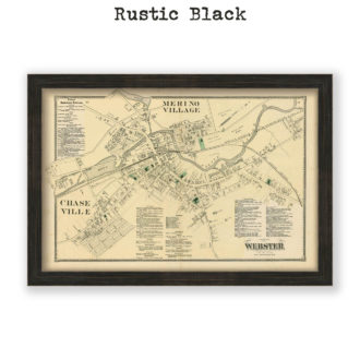 Webster Villages, Massachusetts Antique Map Reproduction