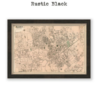 Malden Village, Massachusetts Antique Map Reproduction