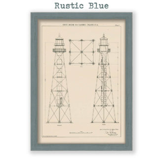 Sanibel Island Lighthouse, Florida  Antique Architectural Plan Reproduction