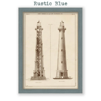 Cape Hatteras Lighthouse, North Carolina Antique Architectural Plan Reproduction