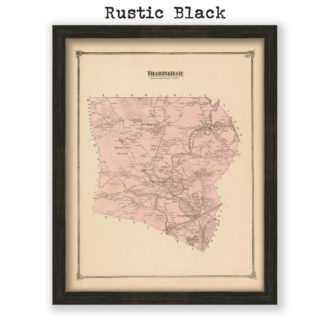 Framingham, Massachusetts Antique Map Reproduction