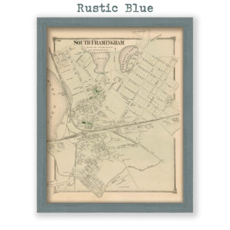 South Framingham Village, Massachusetts Antique Map Reproduction