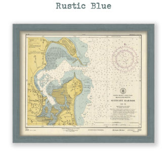 Scituate Harbor, Massachusetts Antique Nautical Chart Reproductional