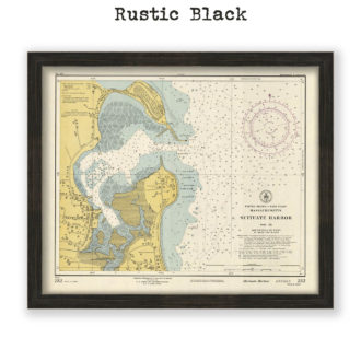 Scituate Harbor, Massachusetts Antique Nautical Chart Reproductional