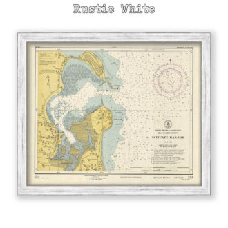 Scituate Harbor, Massachusetts Antique Nautical Chart Reproductional