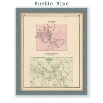 Saxonville and Framingham Center, Massachusetts Antique Map Reproduction