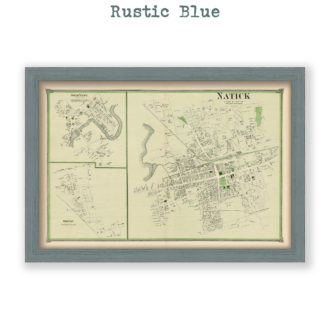 Natick Village, Massachusetts Antique Map Reproduction