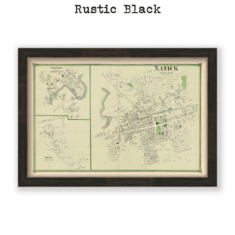 Natick Village, Massachusetts Antique Map Reproduction