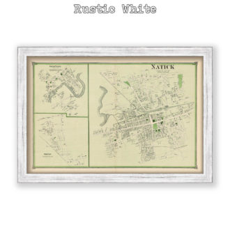 Natick Village, Massachusetts Antique Map Reproduction