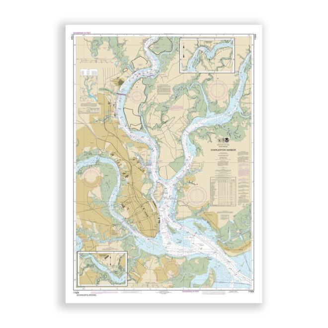 CHARESTON HARBOR, South Carolina - Nautical Chart Reproduction