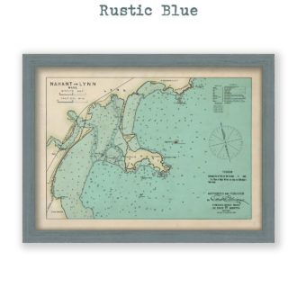 Nahant and Lynn, Massachusetts Nautical Chart Reproduction