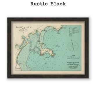 Nahant and Lynn, Massachusetts Nautical Chart Reproduction