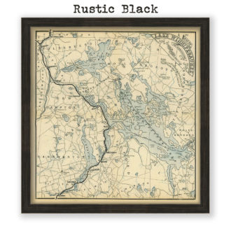 Lake Winnipesaukee, New Hampshire Antique Map Reproduction