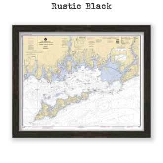 Fisher Island Sound, New York Nautical Chart Reproduction