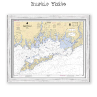 Fisher Island Sound, New York Nautical Chart Reproduction