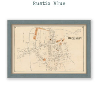 Hopkington Village - North, Massachusetts Antique Map Reproduction