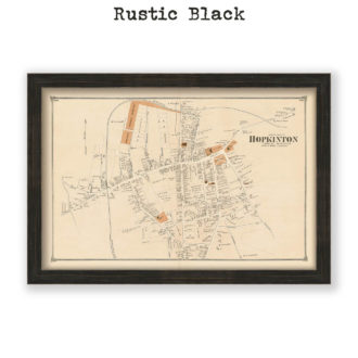 Hopkington Village - North, Massachusetts Antique Map Reproduction